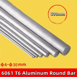 1/2/4PCS Aluminum Round Bar 6061 T6 Solid Cylinder Diameter 4/ 5/ 6/ 7/ 8/ 9/ 10/ 12/ 14/ 16/ 18/ 20/ 22/ 25/ 28/ 30mm