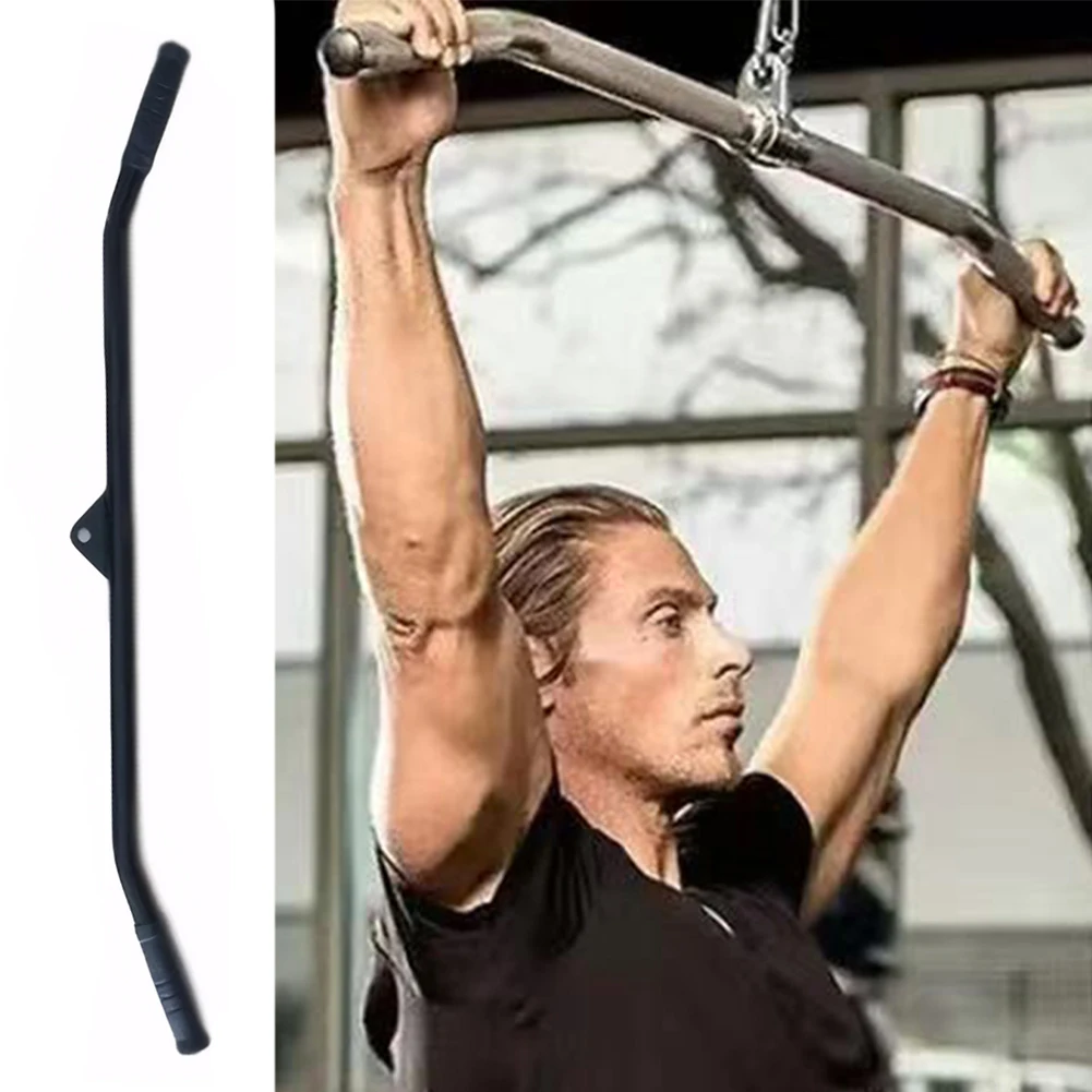 

39.37 Inch LAT Pull Down Bar Fitness Equipment Lat Pulldown Attachment Curl Tricep Press Down Bar for Pulley Cable Machine