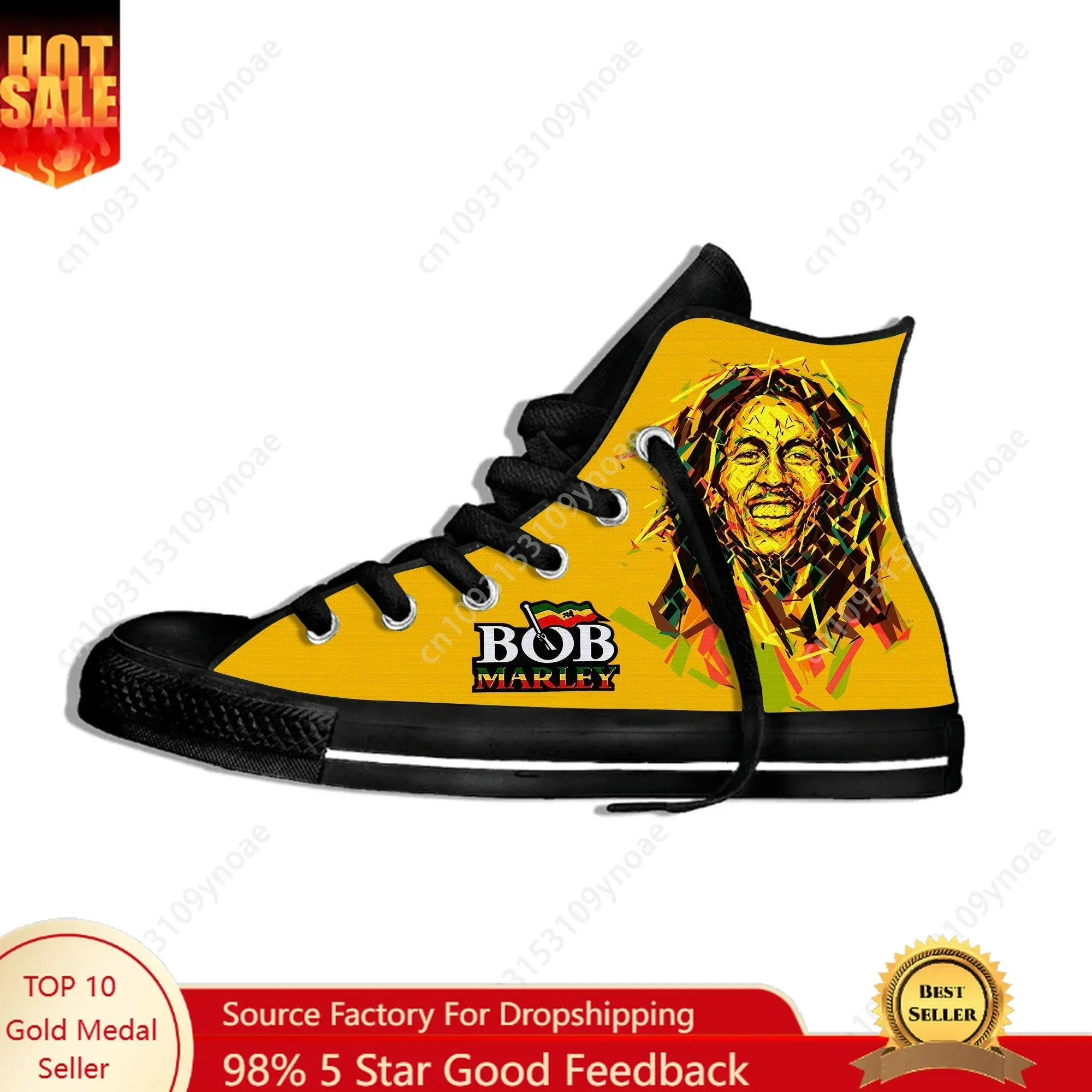

Legend Bob Marley Reggae Star Rasta Music Funny Fashion Lightweight High Top Cloth Shoes Mens Womens Casual Breathable Sneakers