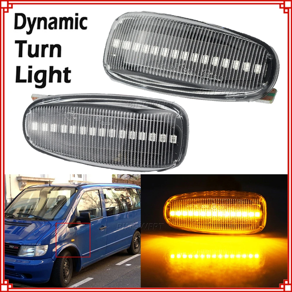 

LED Side Marker lamp Turn signal Repeater Light for Mercedes benz Sprinter W901 902 903 904 905 W210 S210 W A C 208 W414 W670