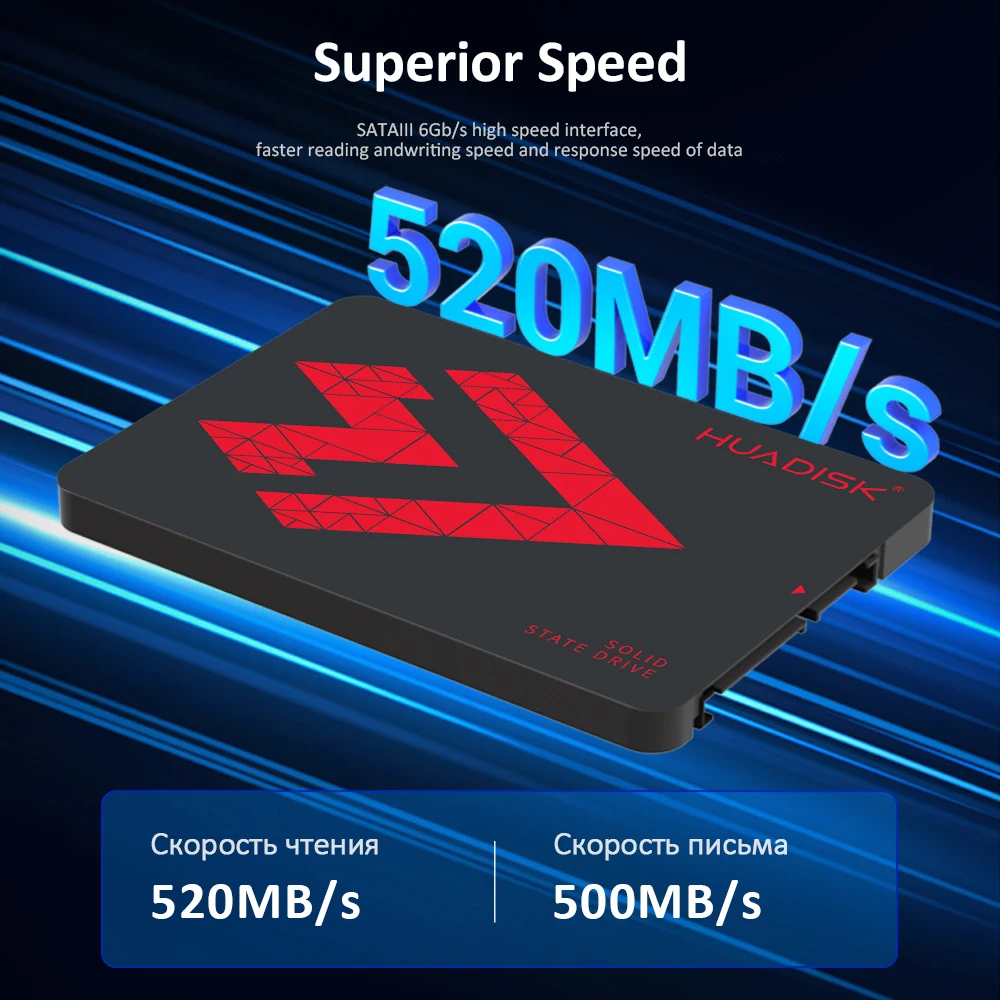 HUADISK Sata3 SSD Drive 2.5 Internal Ssd Hard Drives 128GB 256GB 512GB 1TB 2TB Solid State Drive For Laptop PC Desktop