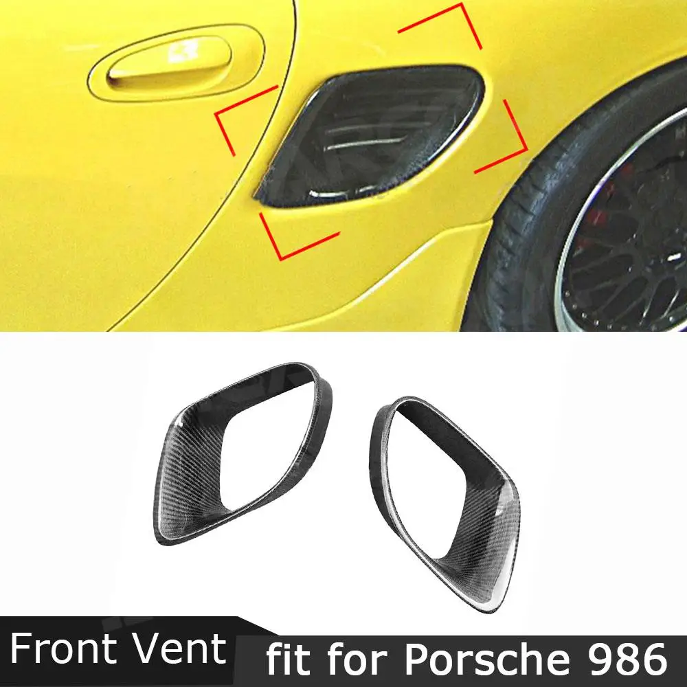 

For Porsche 986 Boxster 1996-2004 Carbon Fiber Car Rear Side Bumper Air Vent Trim Outlet Intake Frame Cover Car Styling