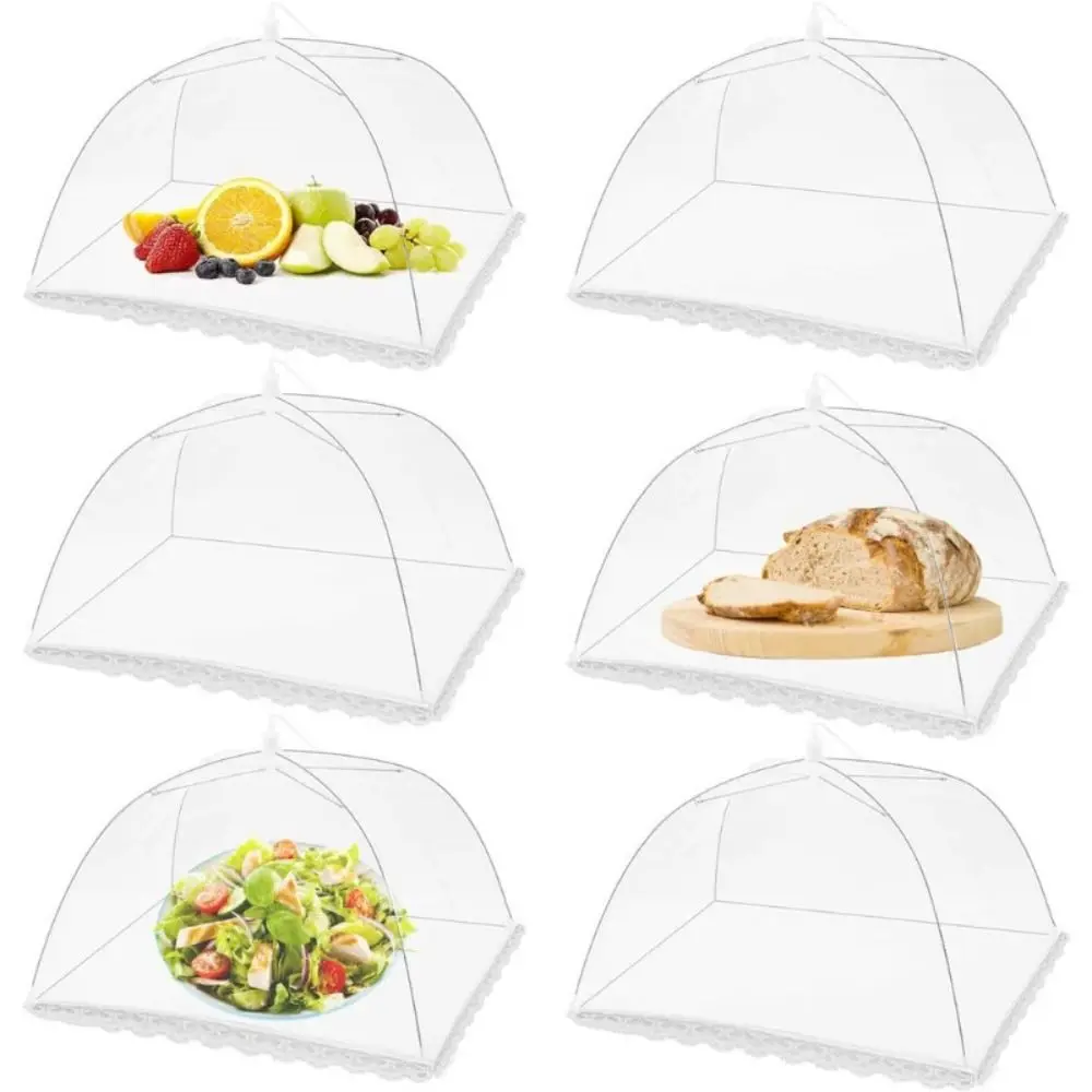 New Foldable Food Covers Anti Fly Mosquito Dustproof Vegetable Cover Umbrella Breathable Fruit Picnic Protect Net