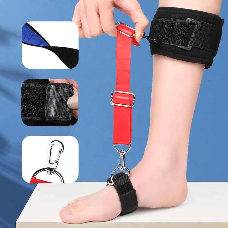 Foot Ankle Joint Correction Ligament with Loops Achilles Tendon Stretching Belt Foot Drop Corrector Training Belt