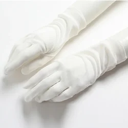 Women's Mulberry Silk Sun Protection Gloves for Driving Pure Double-sided Knitted Silkworm Gloves Sunscreen Gloves