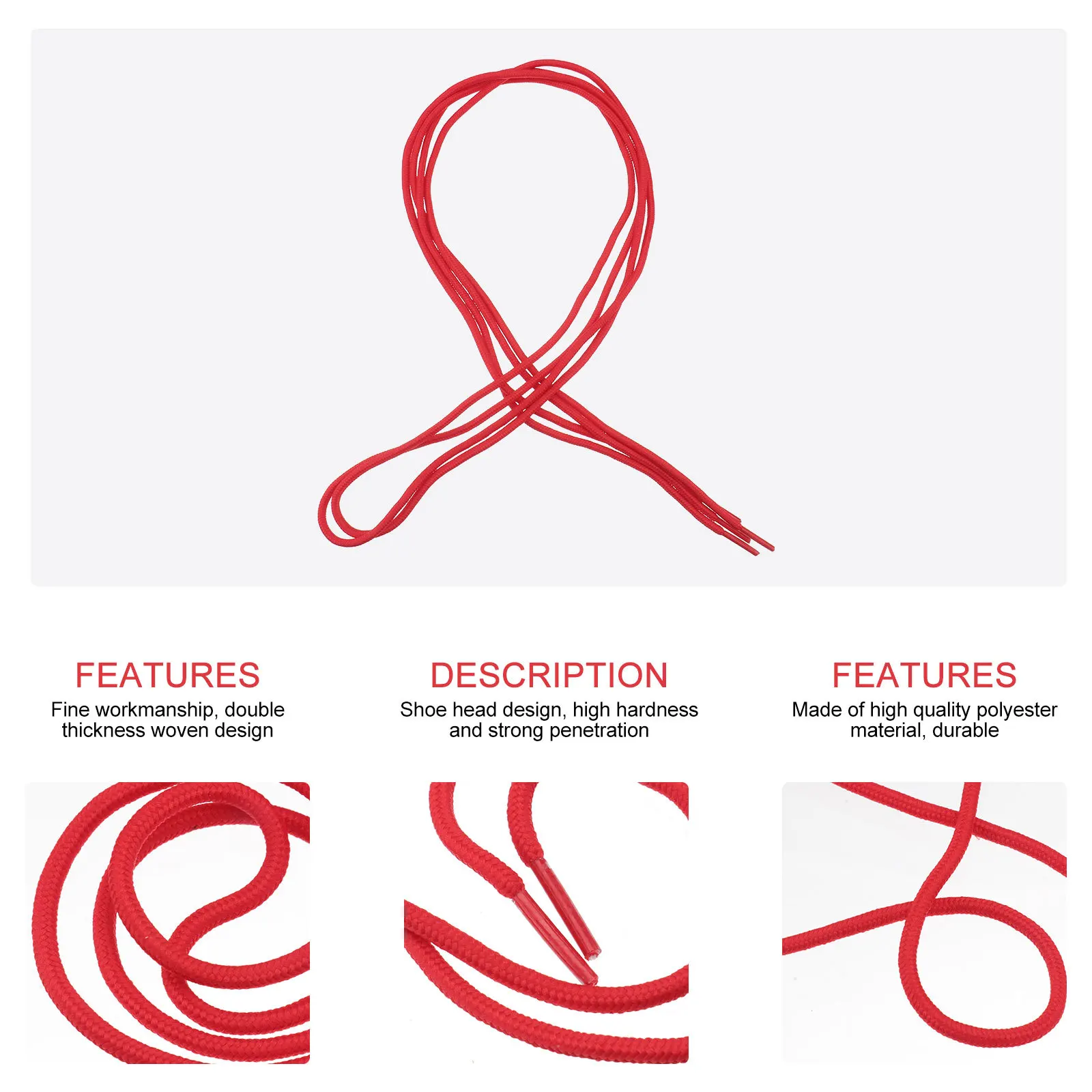 زوج واحد من ربطات الأحذية المسطحة المستديرة، مادة البوليستر، للاستخدام طويل الأمد، أحذية كاجوال، أربطة زخرفية، اختيار عملي للهدايا