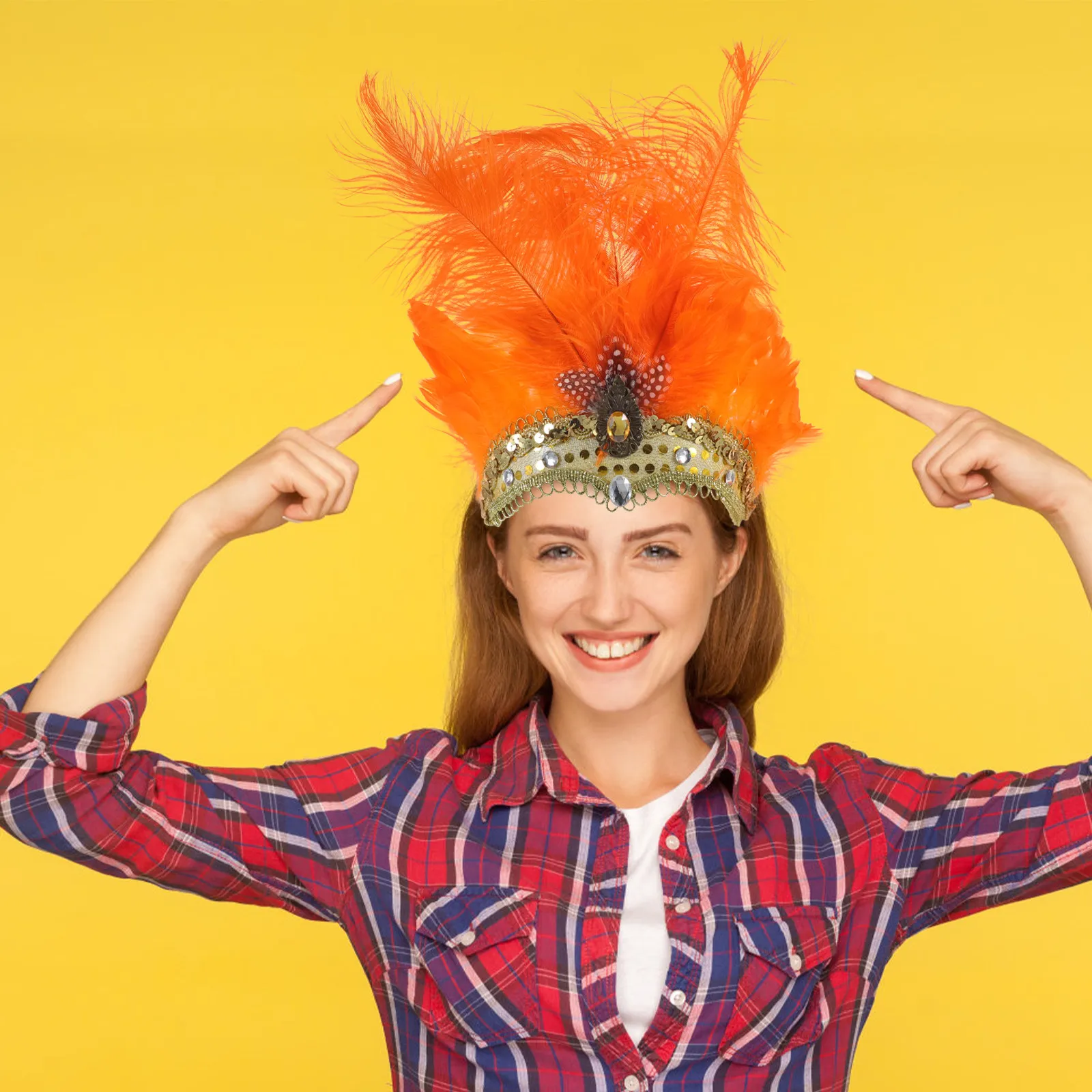 

Эксклюзивный головной убор ярких цветов, универсальный размер, для маскарада, Хэллоуина, карнавала, выступлений, свадеб, вечеринок, повязка для волос