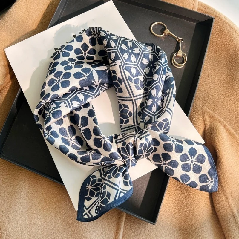 blue-white-geometric-floral-square-silk-scarf-women-luxury-satin-neck-scarf-vintage-style-bandana-headband-bag-accessory