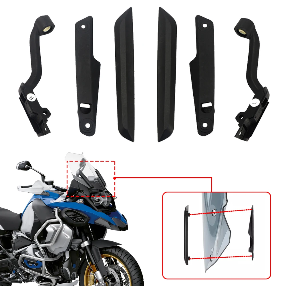 Motorcycle R1200GS Windshield Trim Strip Bracket Kit WindScreen For BMW R1200 GS R1250GS ADV Adventure R 1200 1250 GS 2013-2021