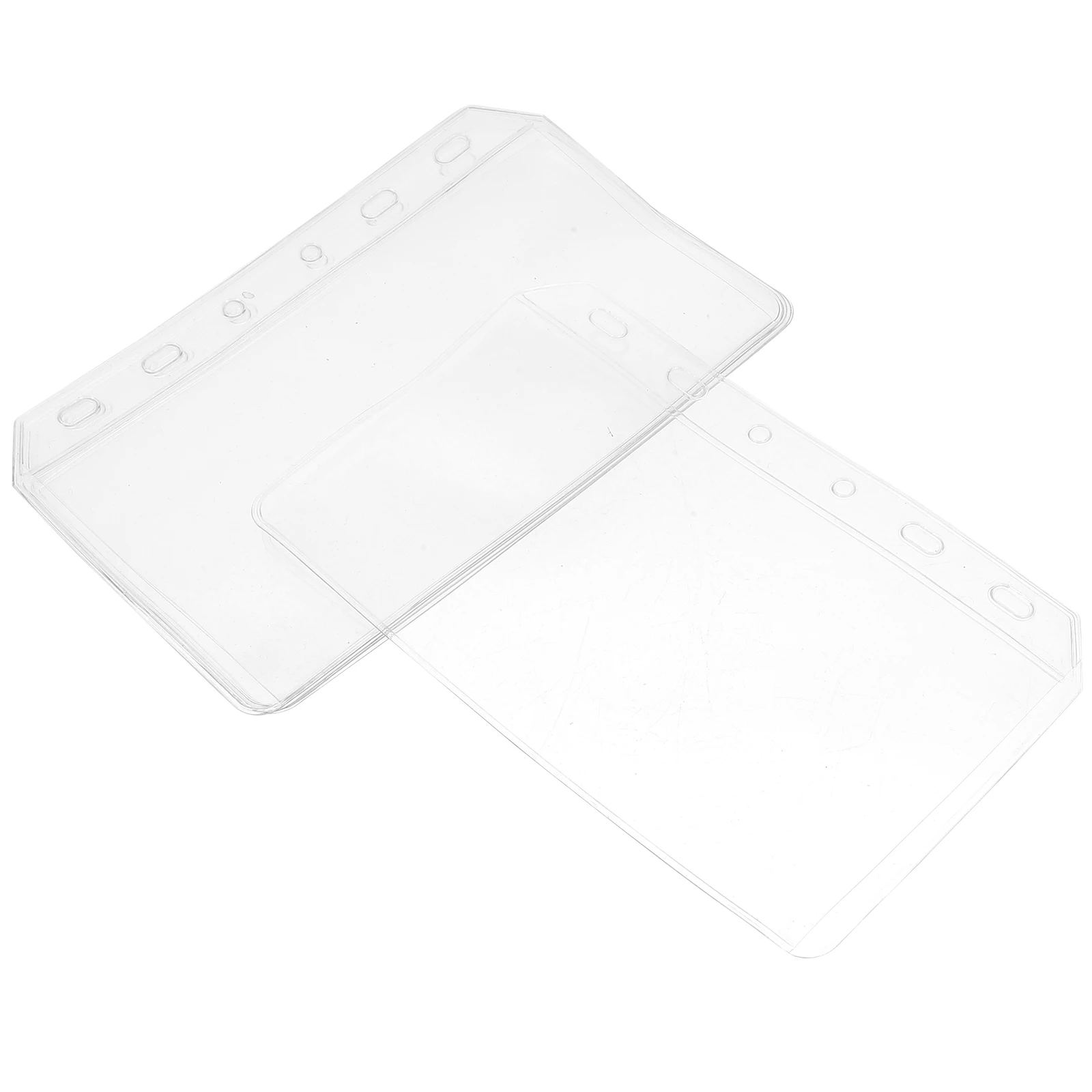 

5pcs Binder Storage Bags 6 Holes PVC Lightweight Zipper Pouches for Notebook Documents Loose Leaf Folders