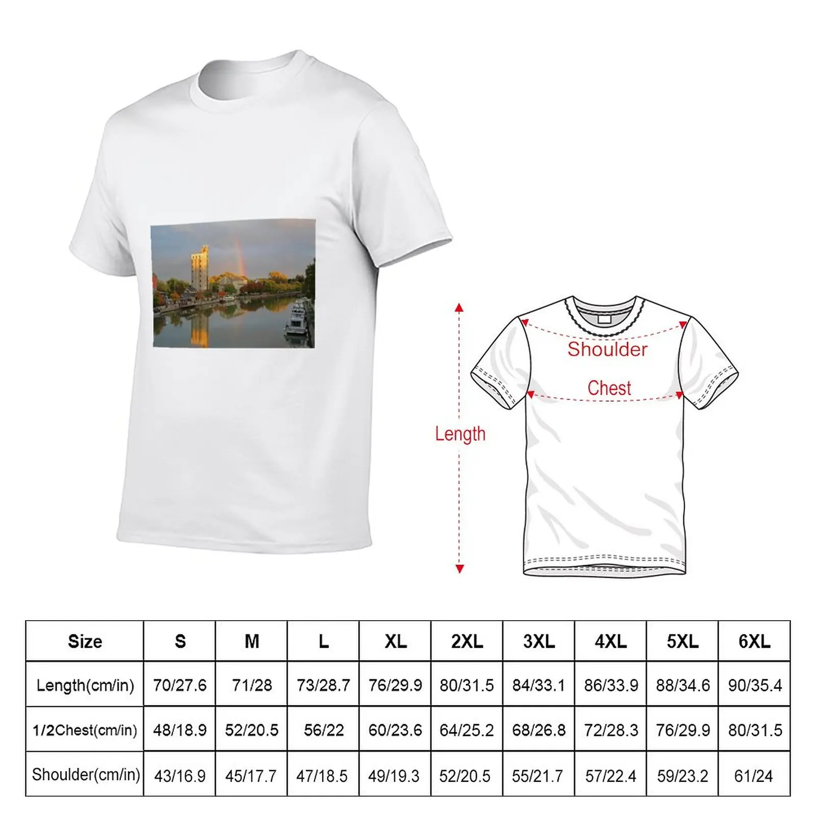 Rainbow Canal T-Shirt summer clothes plain t-shirt custom t shirts design your own mens graphic t-shirts