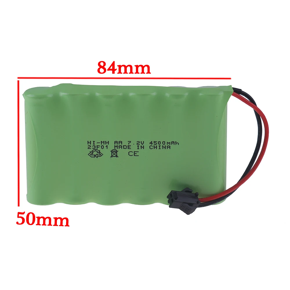 7.2 V 4500mah 3000mAh ni-mh AA akumulator wtyczka i zestaw z ładowarką SM do zdalnie sterowana ciężarówka ca łódź zabawki model 7.2 v 3500 mah bateria