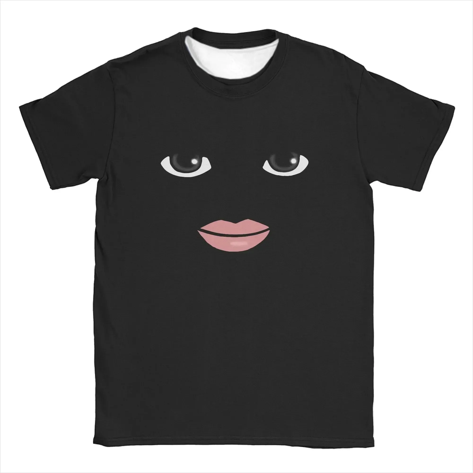 

Round Neck Short-sleeved Clothing Summer Novelty Harajuku Street Female Face T-shirt Funny 3D Printing Dry and Breathable