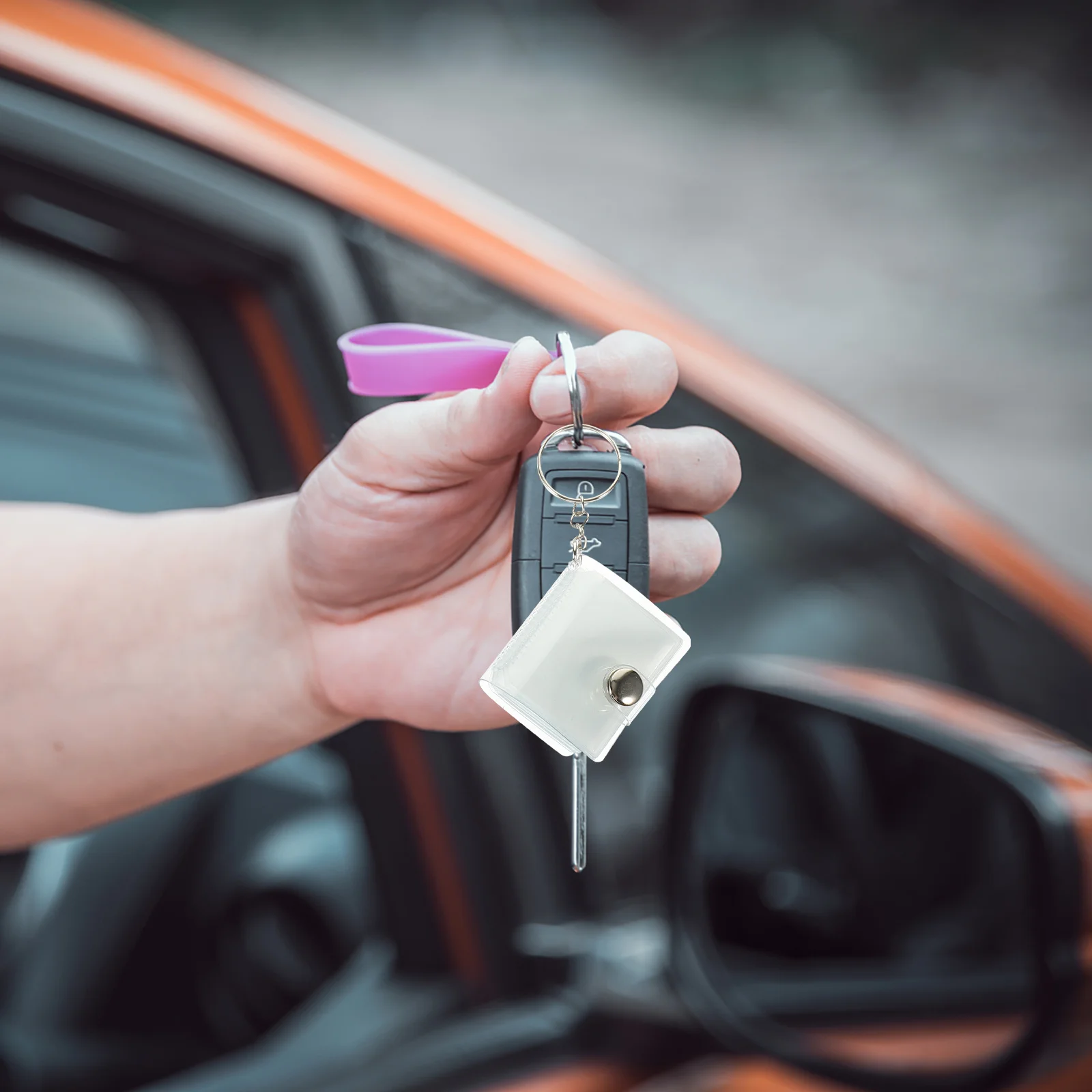 

5 шт., брелок для фотоальбома, прозрачные пластиковые сумки из ПВХ, кулон, сумка «сделай сам», брелок, подвеска, маленькое хранилище фотографий, подарок на день Святого Валентина