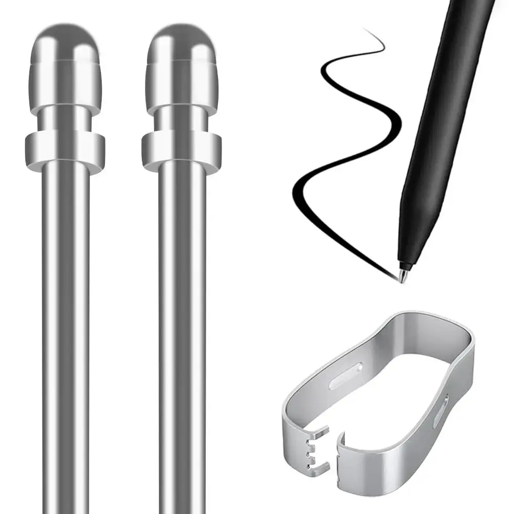 Pointes de rechange en alliage de titane pour stylet sensible à 4096 niveaux de pression, diverses pointes avec pince pour Remarkable 2/BOOX/iReader