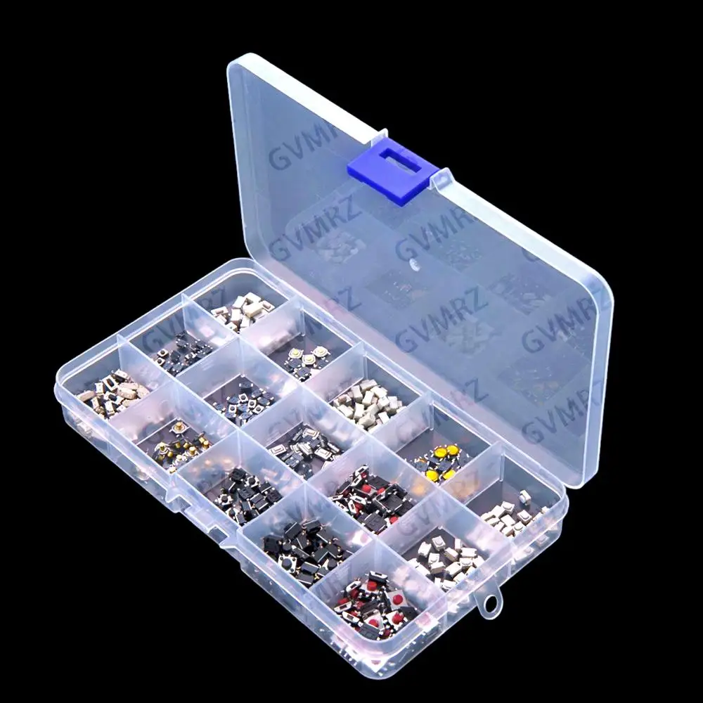 15Value 375PCS Car Remote Control Touch Micro-Switch Switch Pack for Auto Repair Locksmiths and LCD Button Box 