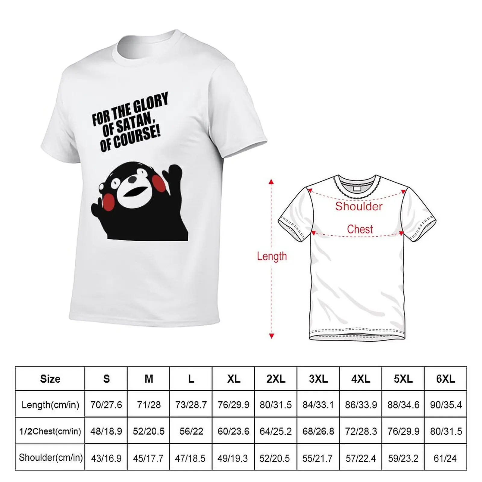 Satanic Kumamon T-Shirt heavyweights cute clothes vintage clothes anime t shirts men