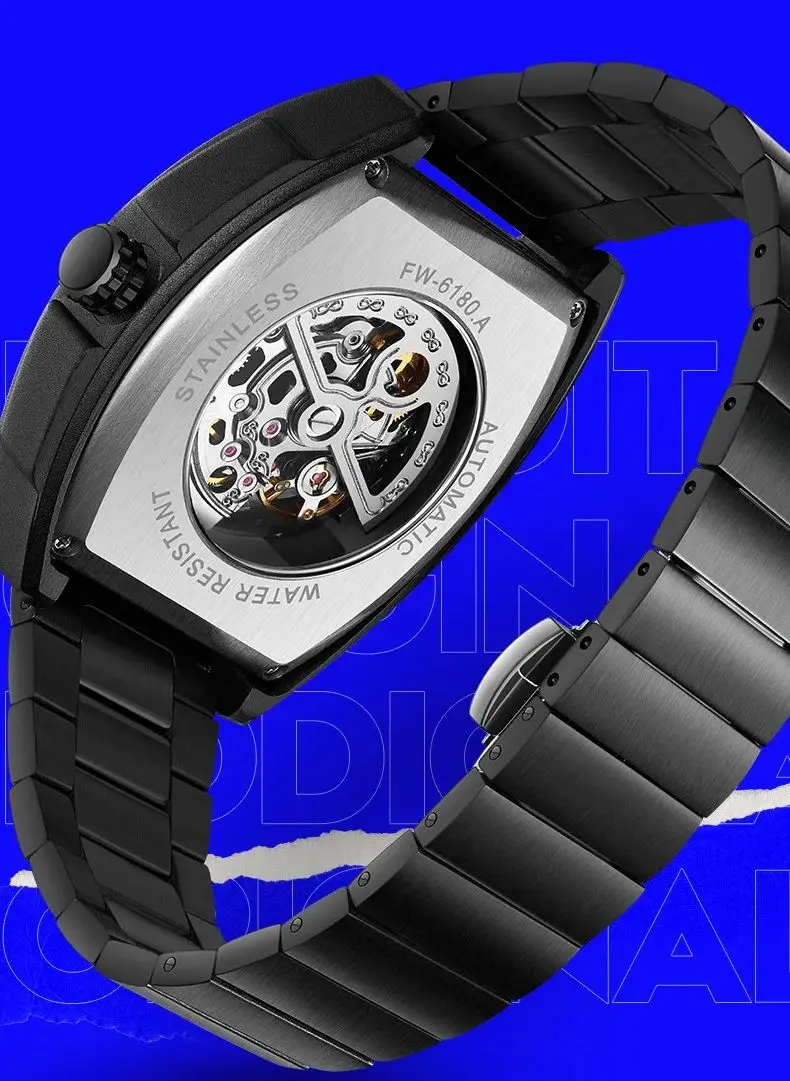 Luxury Automatic Watch For Men Famous Brand Mark Fairwhale Fashion Skeleton Watches Cool Mans Tourbillon Mechanical Wristwatch