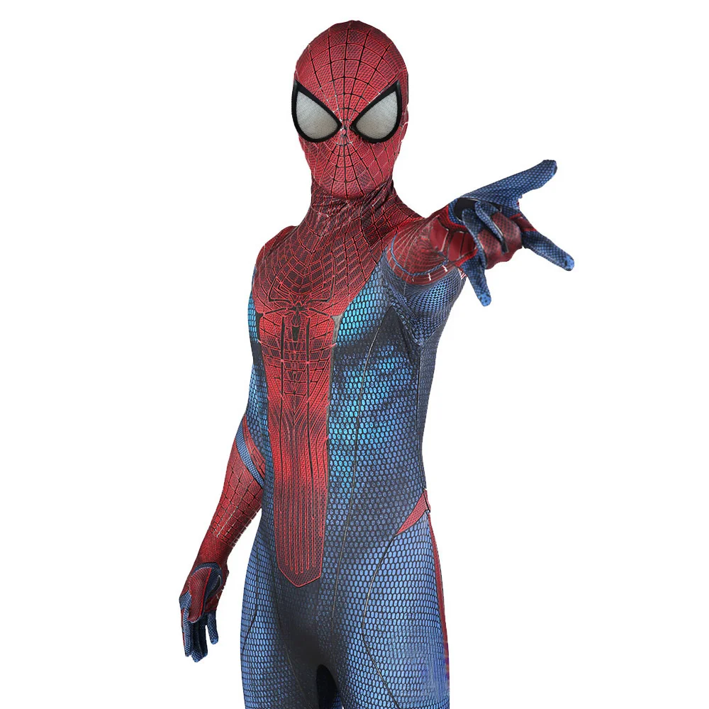 Incrível Homem-Aranha Cosplay Traje para Meninos, Spandex Impresso 3D, Fantasia de Super-Herói Fullbody Halloween, Zentai Suit, Adulto e Infantil, Original