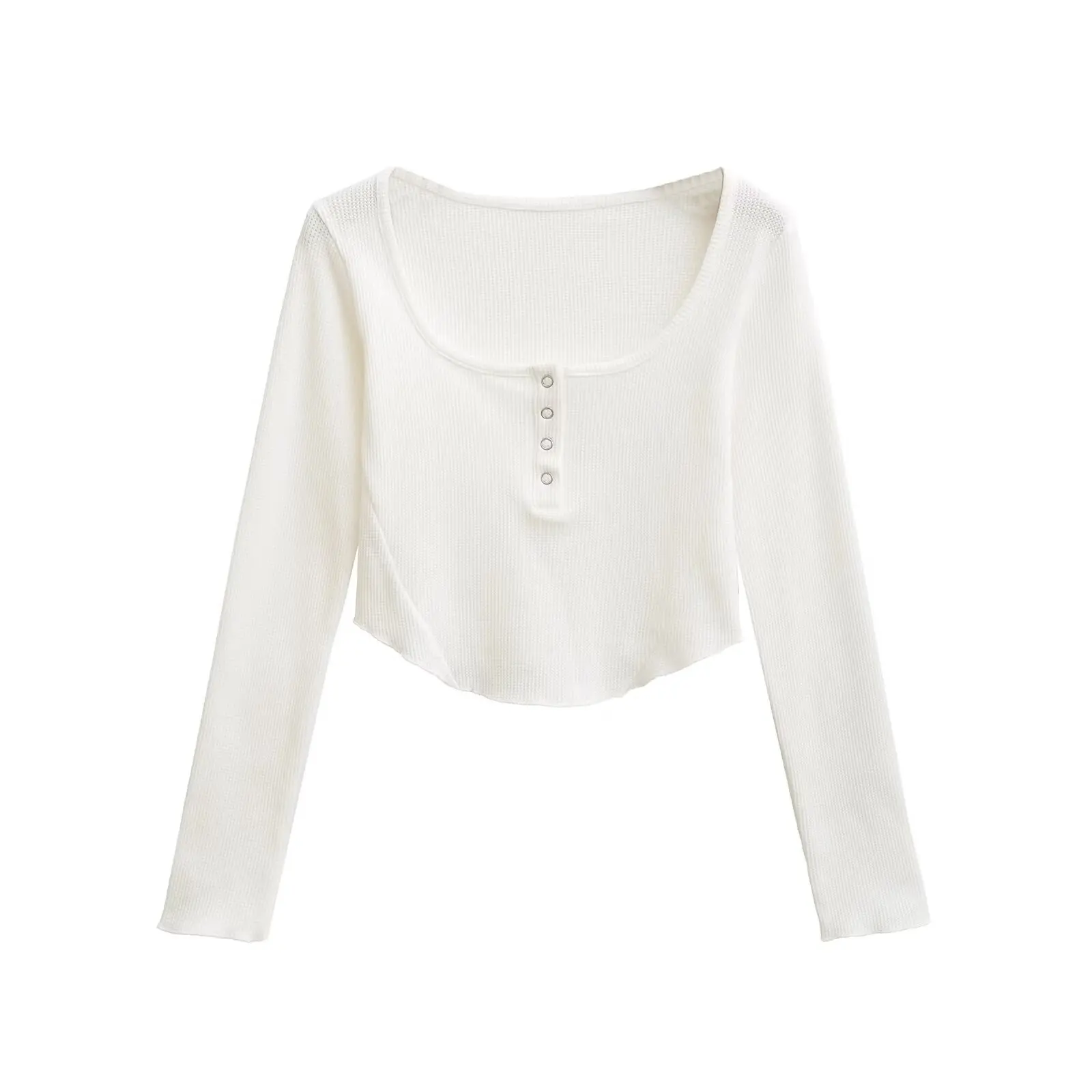 

Slim Fit American Sle Long Sve ort T-irt Women's U-Ne Base irt Inner Wear Trendy Casual High Waist Yoga Fitn