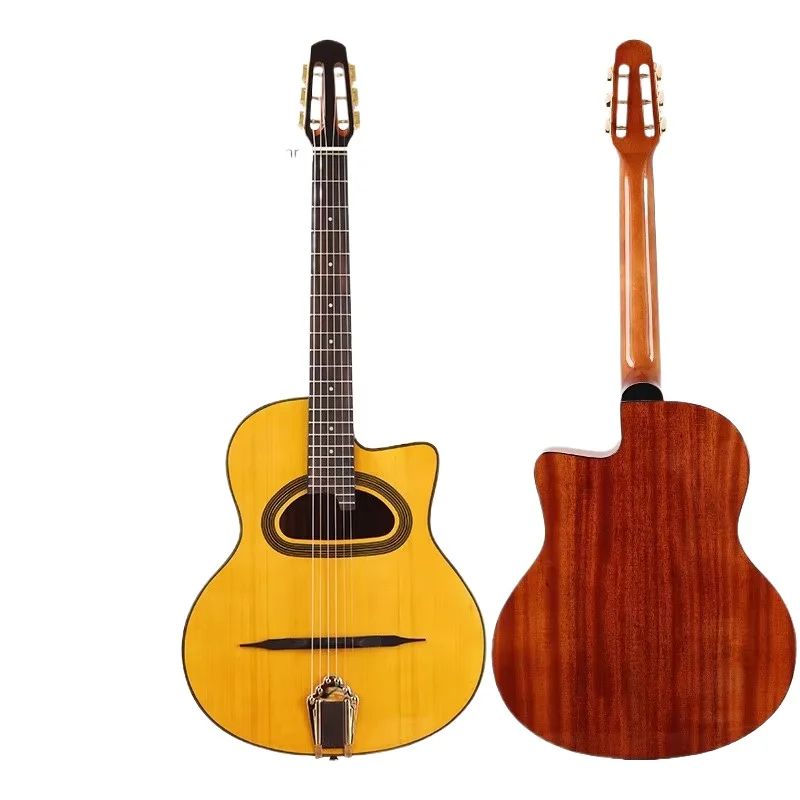 

41-Inch professional playing classical original sound guitar solid spruce top gloss 6-string Shaper body large mouth design