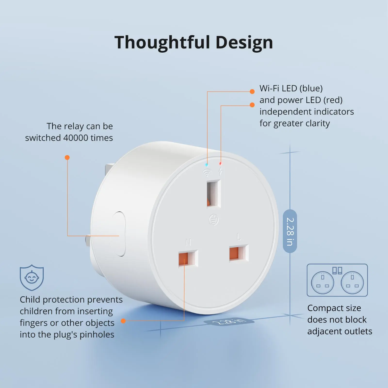 1-5PCS SONOFF S60 EU/UK WiFi Socket Smart Home Plug Power Monitor Outlet Voice/eWeLink Remoter Control Alexa Google SmartThings