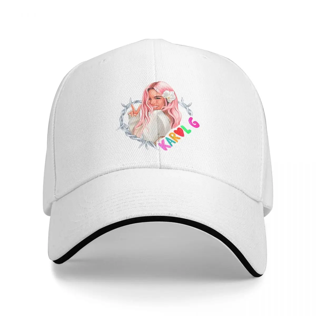 Karol G In Heart Baseball Caps Fashion Hip Hop Reggaeton Music Sandwich Cap Unisex Style Polyester Dad Hat Outdoor