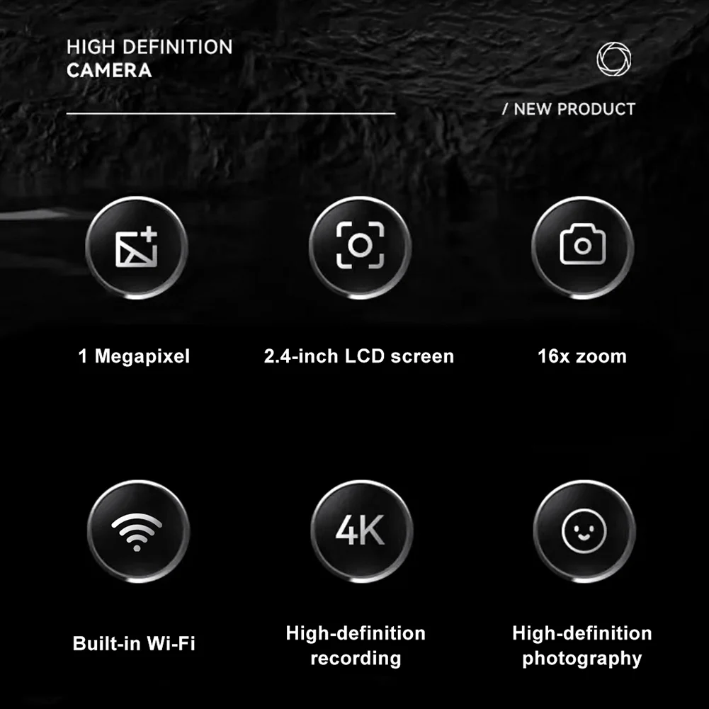 กล้องดิจิตอล HD เลนส์คู่สไตล์ย้อนยุคมินิกล้อง 16x ซูมกล้องถ่ายภาพวิดีโอกล้องสําหรับการเดินทางและนักเรียน