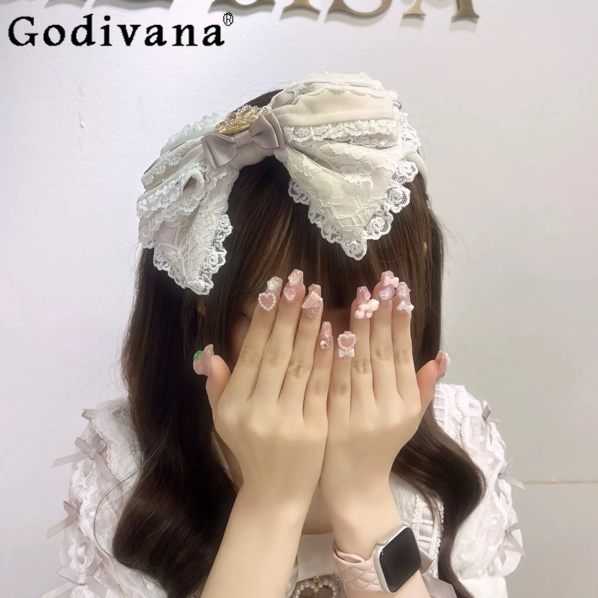 

Liz Lolita KC, новинка 2025, японский стиль, шахта массового производства, милая заколка для волос с большим бантом, женские аксессуары для волос Kawaii Y2K для девочек