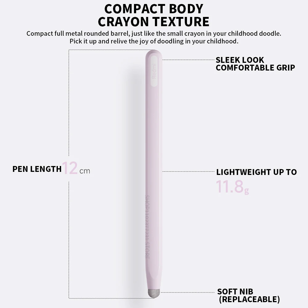 Xiaomi Redmi Graffiti Stylus Pen Suitable for Most Capacitive Touch Screen Replaceable Soft Nibs Tablet Pen