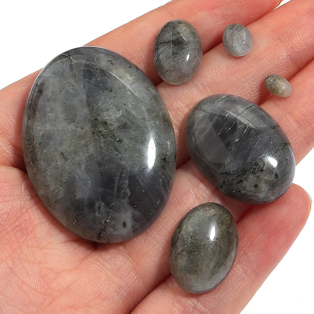 2-10pcs/lot Oval Natural Stone Cabochons Turquoise Shining Stone Alabaster Cabochons For DIY Jewelry Making Setting Gemstone ﻿