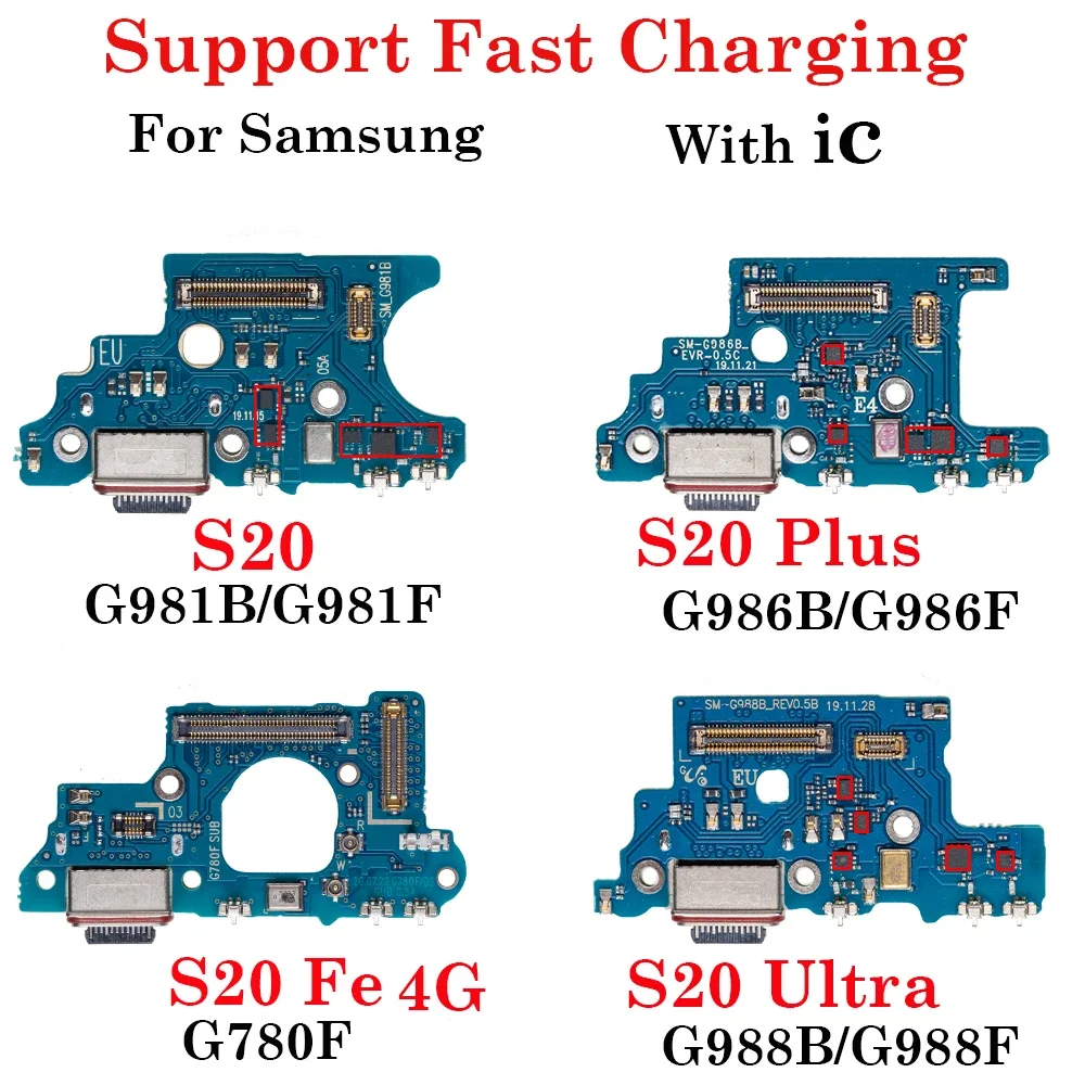 

Pop USB Charging Port For Samsung Galaxy S20 S21 S22 S23 S24 FE Plus Ultra Dock Connector Charger Flex Cable G981B G986B G988B G