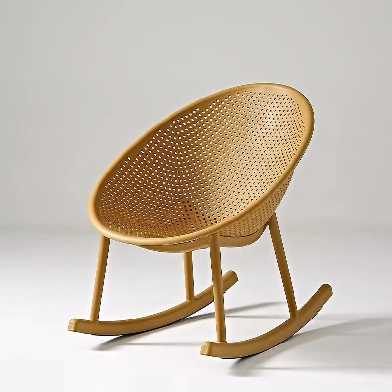 

Nordic plastic rocking chair, balcony adult living room modern simple leisure chair