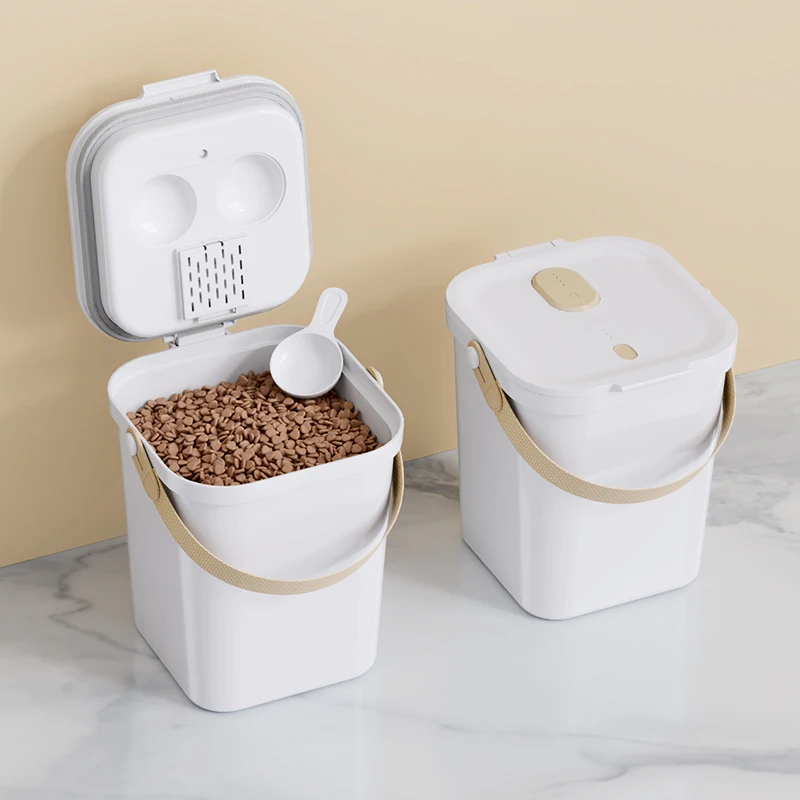 

Intelligent Automatic Pet Food Storage Airtight Plastic Bin Eco-Friendly Portable Cat Food Storage Bin for Pets