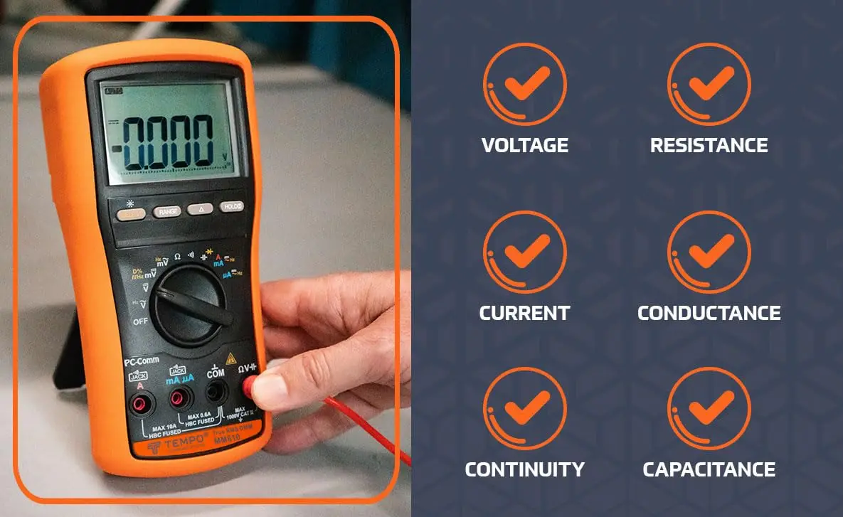 MM810 Multimeter, universelles digitales True RMS-Multimeter, AC/DC-Spannung, Strom, Widerstand, Frequenz,