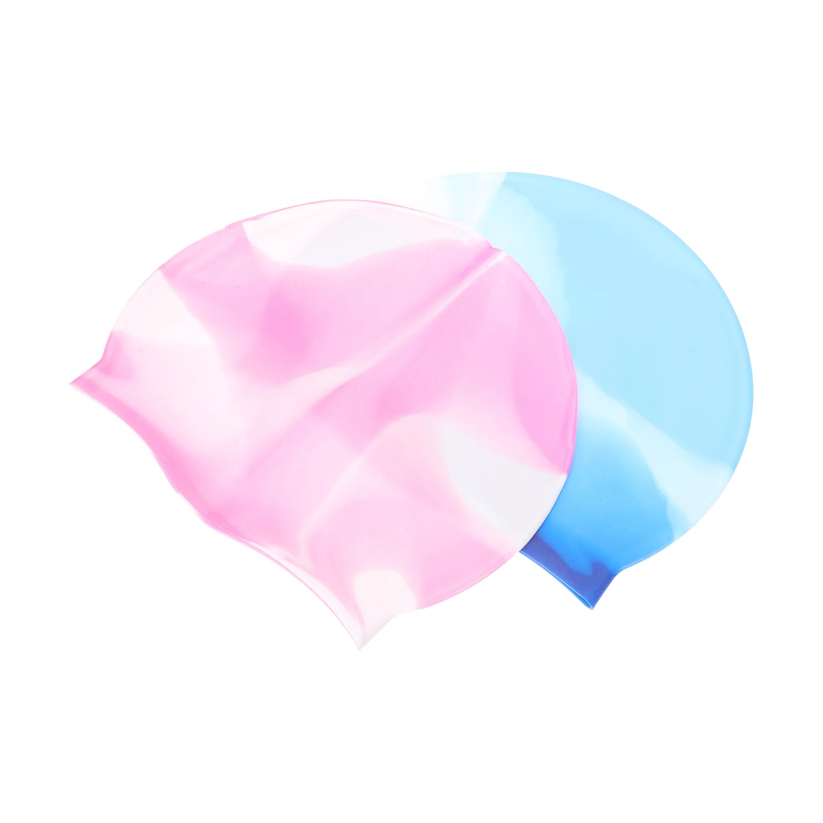 2Pcs Waterproof Swim Hats High Grade Silicone Anti-Skid Lightweight Swimming Caps for Adults Professional Swim Accessory