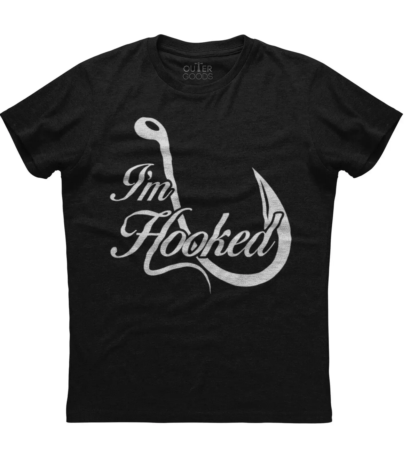 I'm Hooked Fishing Style Angler Gift T-Shirt. Summer Cotton O-Neck Short Sleeve Mens T Shirt New S-3XL