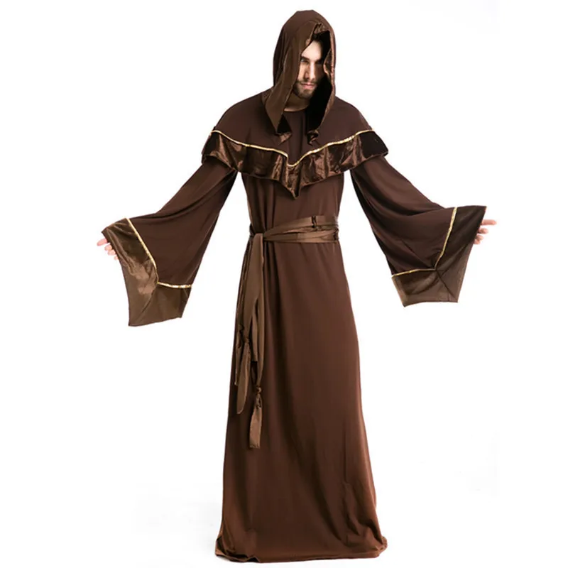 Halloween Herren Erwachsene Cosplay Zauberer Robe Tod Gott Umhang Performance Kleidung M Hexe Hexe Performance Kostüm