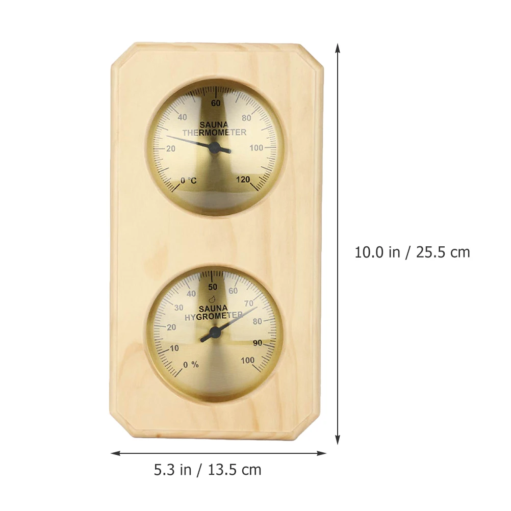 Termometr higrometr do sauny z drewna i miedzi, wytrzymały higrometr wewnętrzny, miernik wilgotności powietrza, miernik temperatury pokojowej