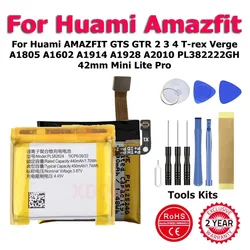 XDOU PL582624 Battery For Huami AMAZFIT GTS GTR 2 3 4 T-rex Verge A1805 A1602 A1914 A1928 A2010 PL382222GH 42mm Mini Lite Pro