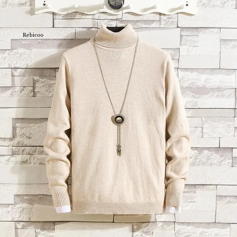 

Autumn New Men's Sweater Winter Turtleneck Pullover Fashion Designer Sweater Casual Mens Long Sleeve Sweats