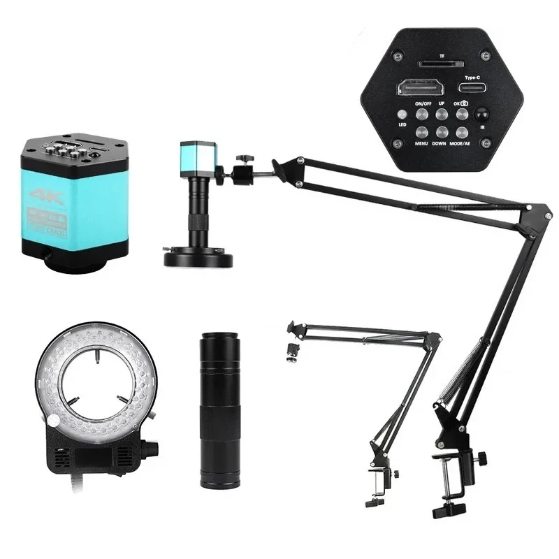 

4K Electronic Soldering Microscope Video Type-C 3840*2160 150X Lens Microscope Flexible Stand For phone PCB Repair