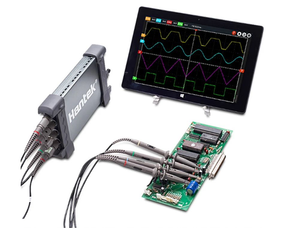 Hantek 6104BD 6074BD 6204BD 6254BD USB PC Oscilloscopes 70 100 200 250MHz Oscillograph with 1GSa/s Real-time Sampling Rate