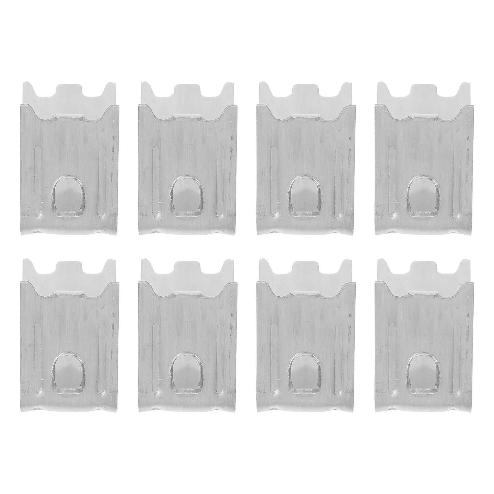 

8 Pcs Bracket Stainless Steel Buckle Shelf Square Clips Fridge Cooler Support Hooks