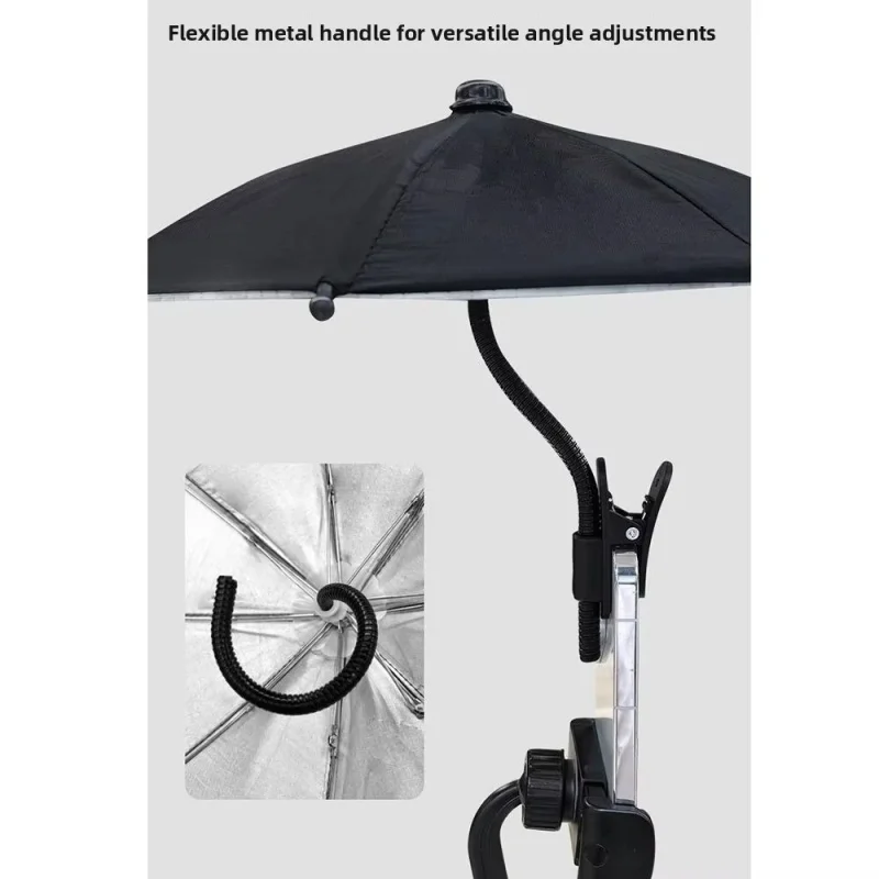Biegsames Design Auto-Handy-Sonnenschutz Blendschutz mit Clip Handy-Regenschirm Verstellbare Rutschfeste Auto-Handyhalterung – Detail 6