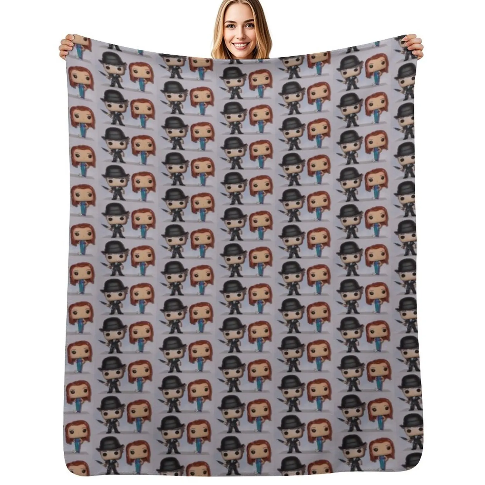 

Emma Peel and John Steed. Throw Blanket Modern Design Soft Blanket for Home Decor