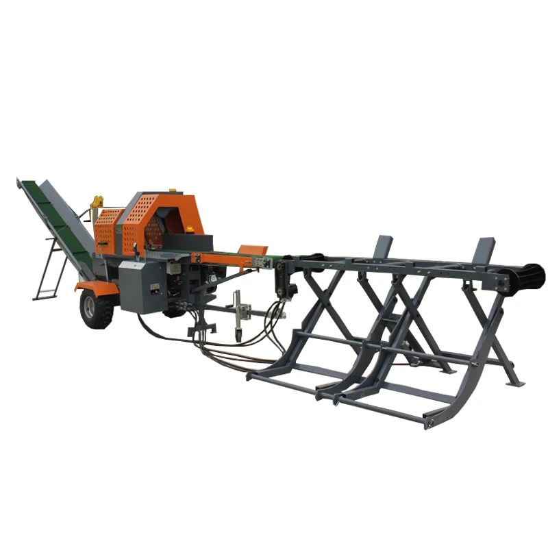 20 Ton Gasoline Hydraulic Wood Log splitter wood processor log cutter cheap large Firewood  processor machine