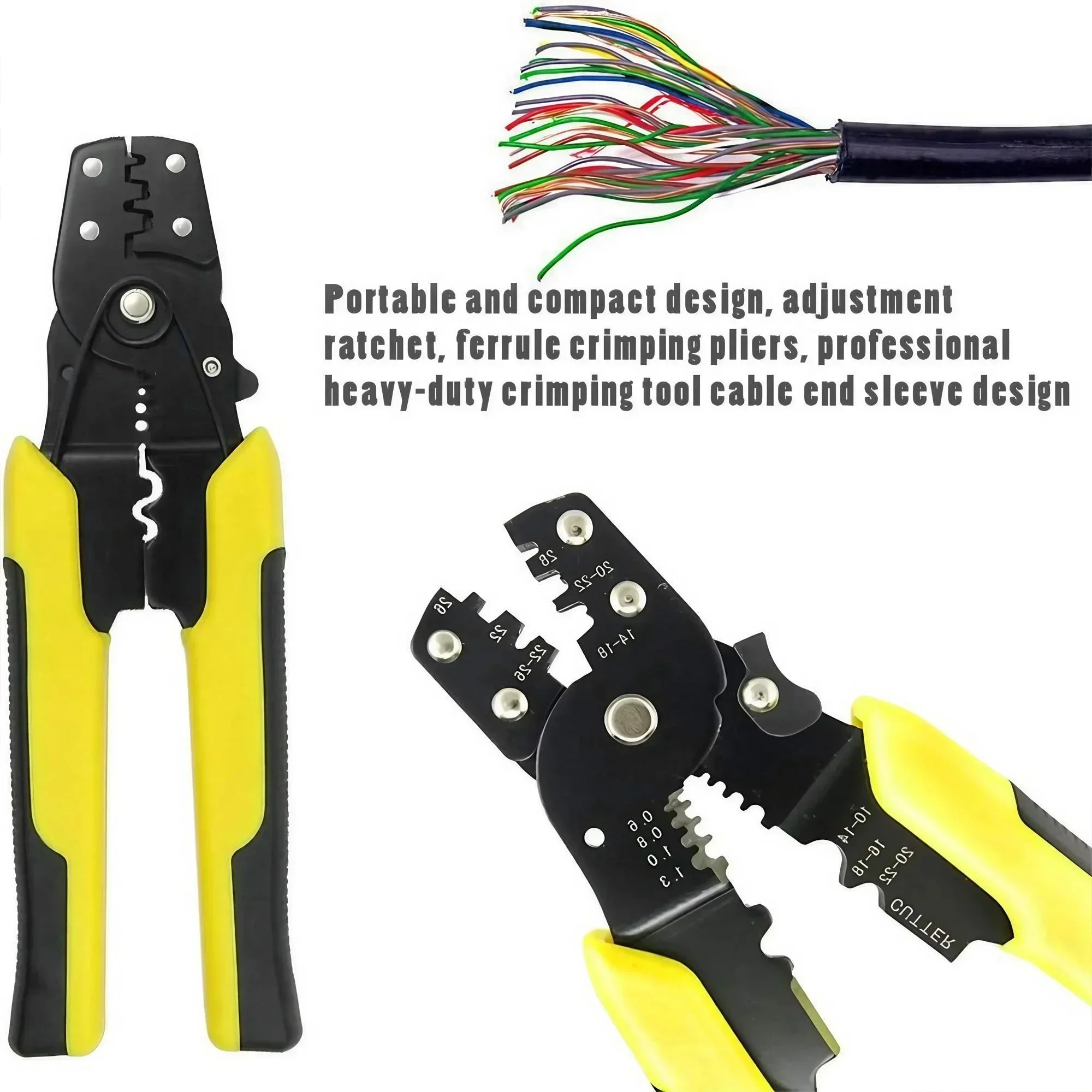 Professional Grade Multi-Purpose Wire Stripper Tool for Electrical Work and DIY Projects Cut Strip Crimp All-in-One