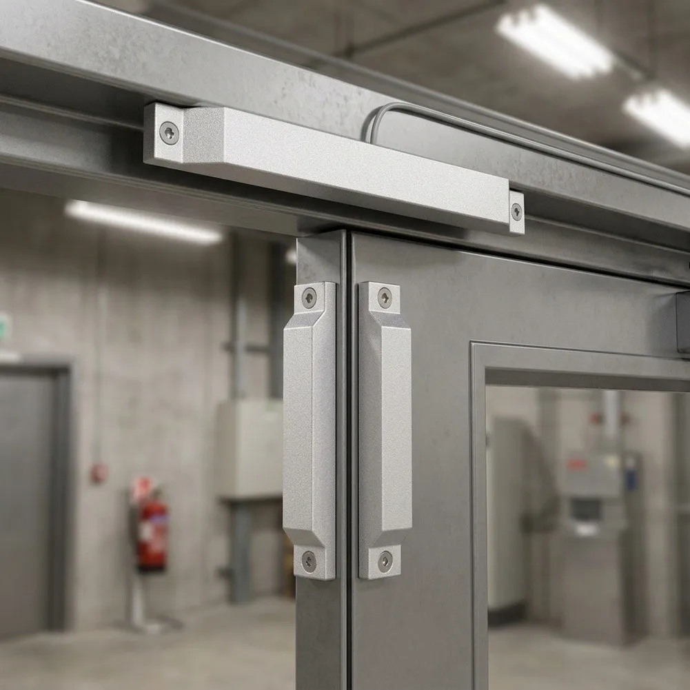 Wired Fire Door Magnetic Sensor Dual Switch Mode Normally Open Closed For Double Doors For Windows High Sensitivity Aluminum All