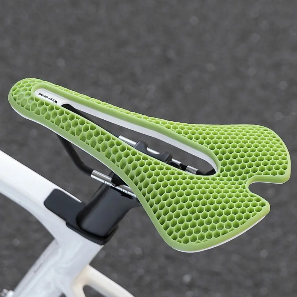 

3D Honeycomb Bicycle Saddle Shock Absorption Ultra Light Ergonomic Cycling Saddle Hollow Breathable Carbon Bike Seat Cushion